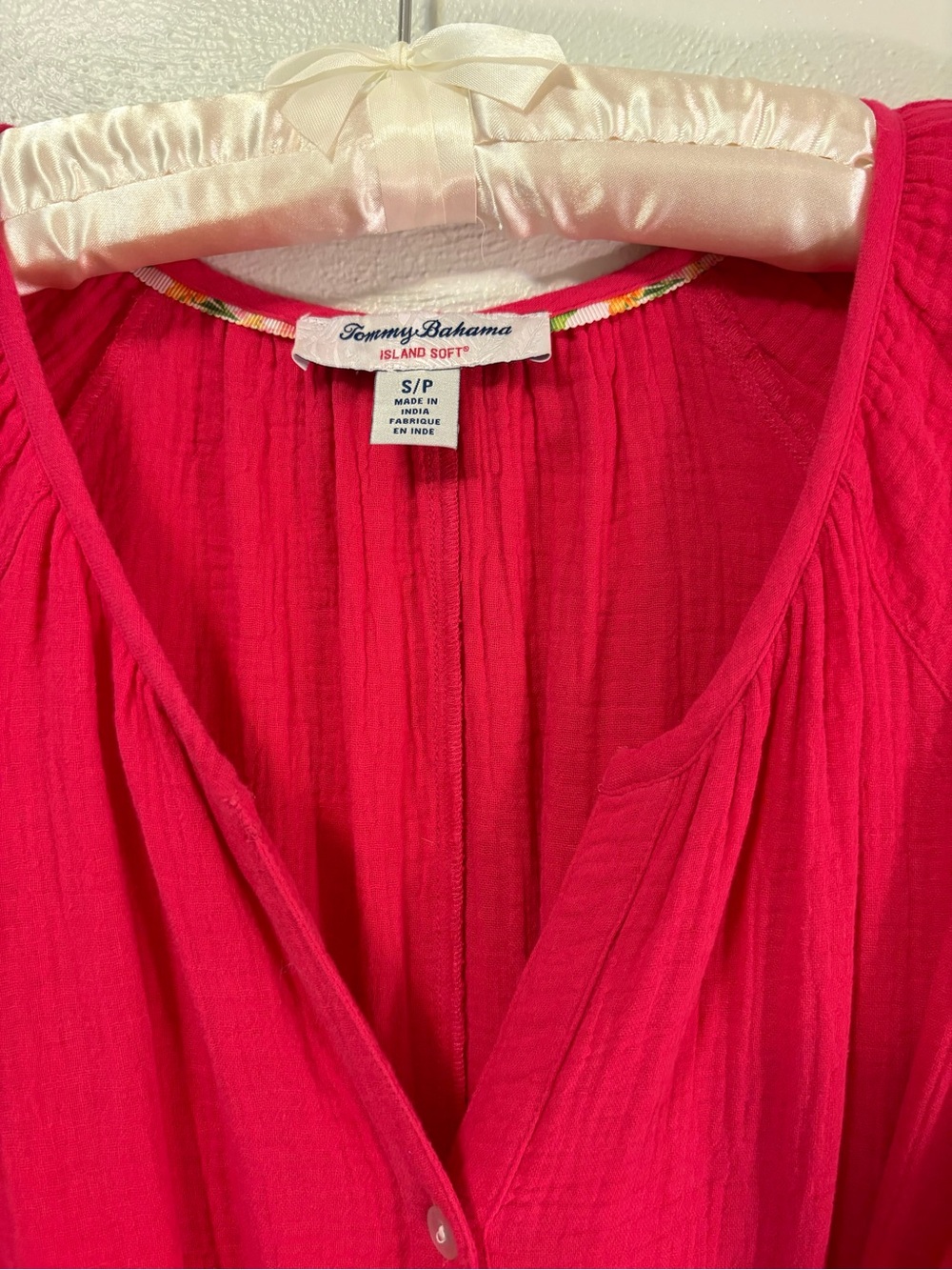 Tommy Bahama Button-Front Romper with Tie Waist Size S - Picture 3 of 3